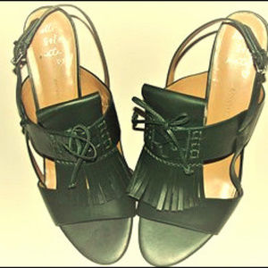 Banana Republic Green Fringe Sandals